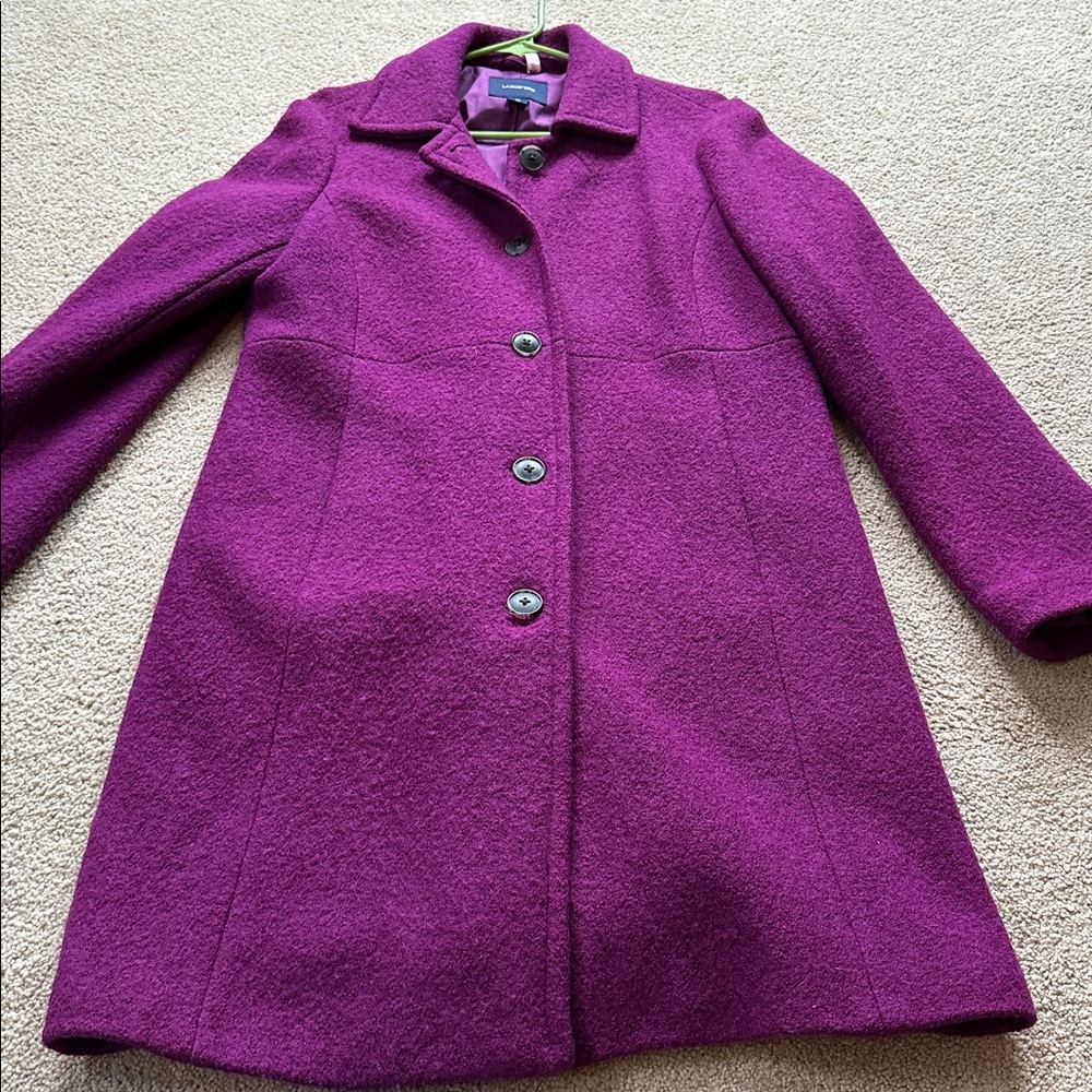 Lands' End Women's Vibrant Purple Pea Coat